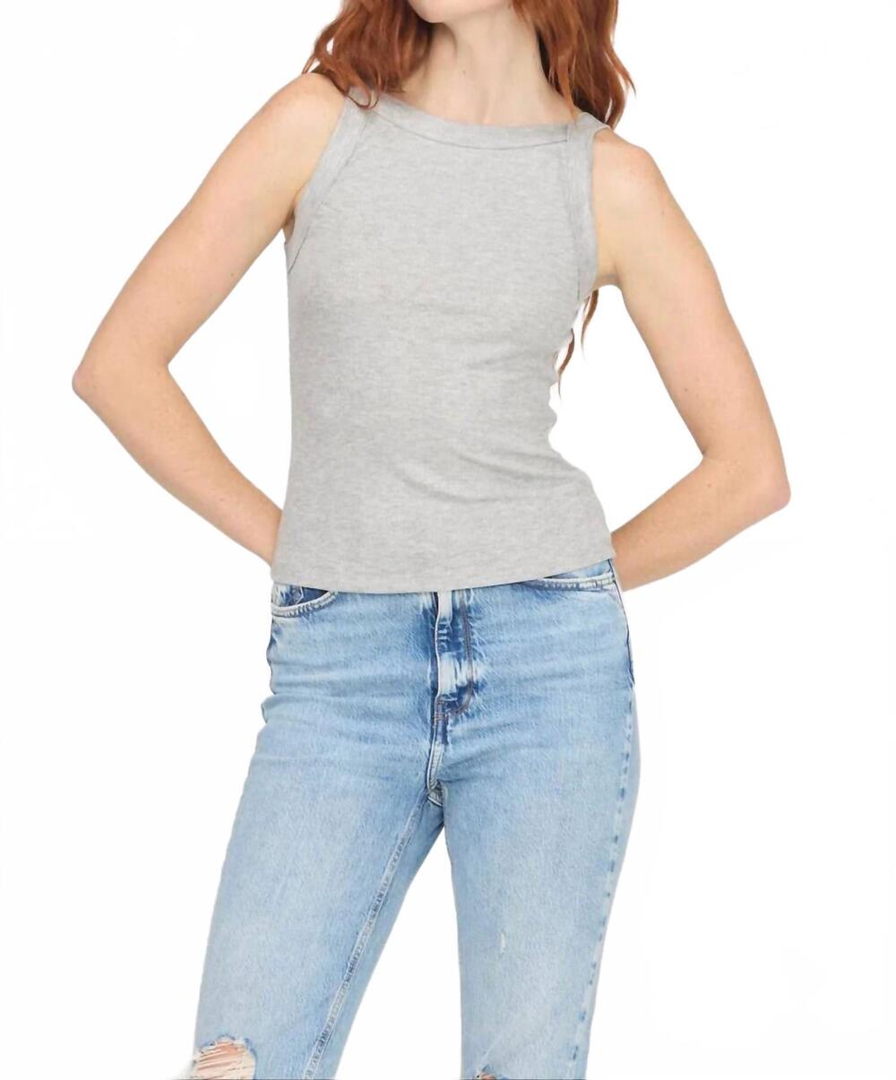 NEW PROJECT SOCIAL T emil classic rib tank top in heather grey